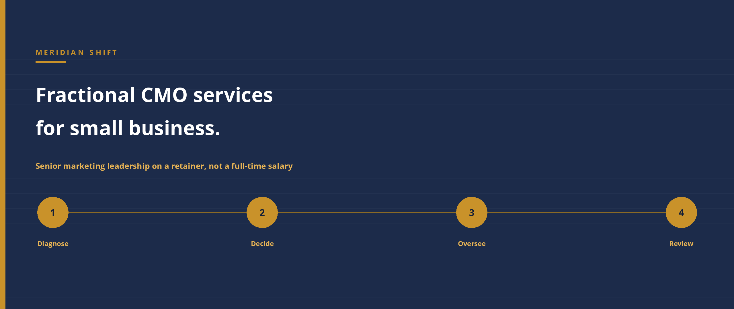 Fractional CMO services: diagnose, decide, oversee, review